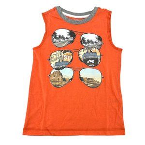 Toughskins Boy's Tank Top | Orange | Size M (5/6)